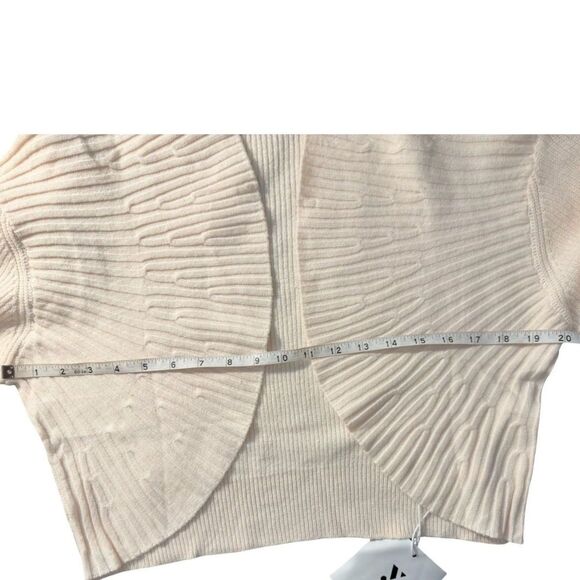 NWT Yousify Women's V Neck Shrug Cropped Bolero Shrug Cardigan Apricot Size XL - Picture 5 of 8